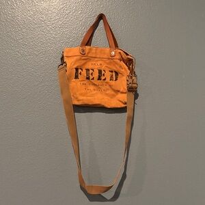 FEED Eleanor Canvas Crossbody Tote Bag Brown Eco Sustainable Boho Reusable